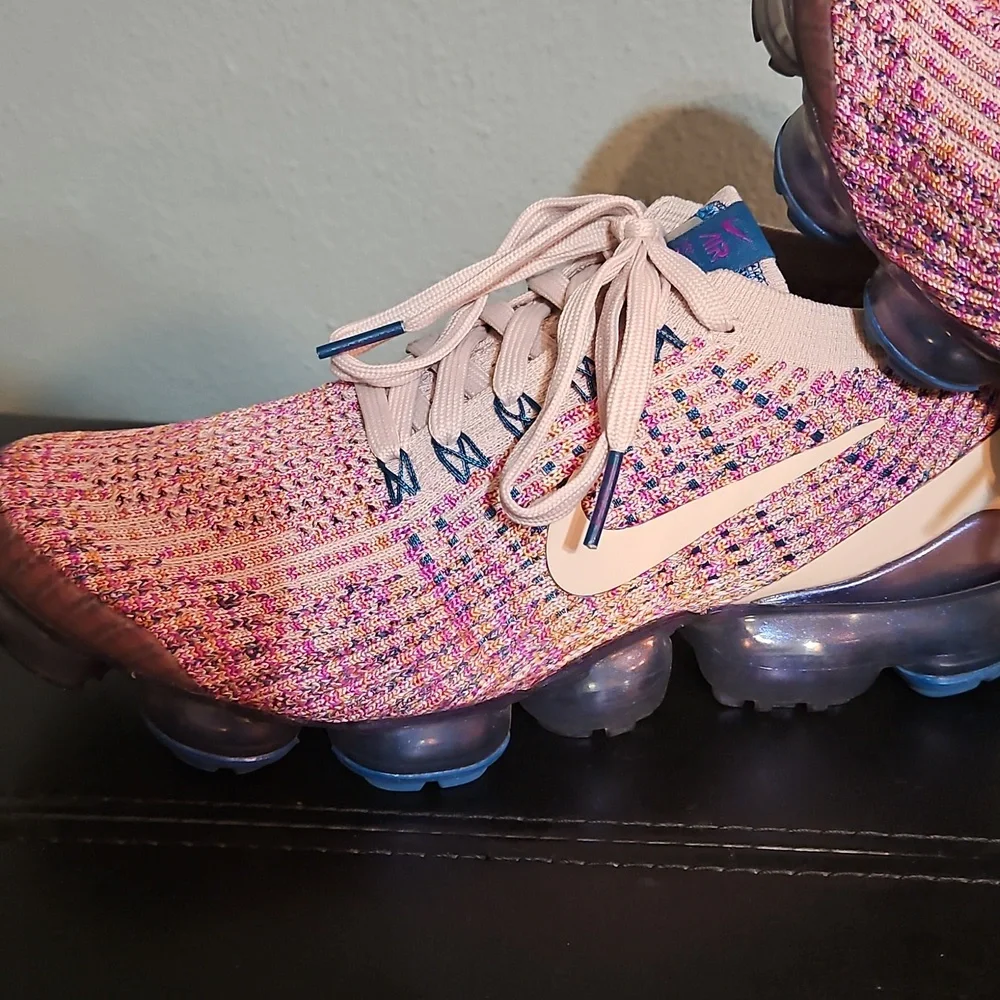 Nike Women's Multicolor Flyknit Vapormax Sneakers - Picture 2 of 8